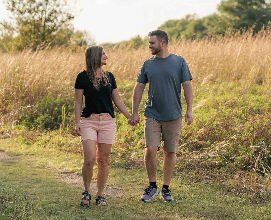 Tim and Hilary Walking